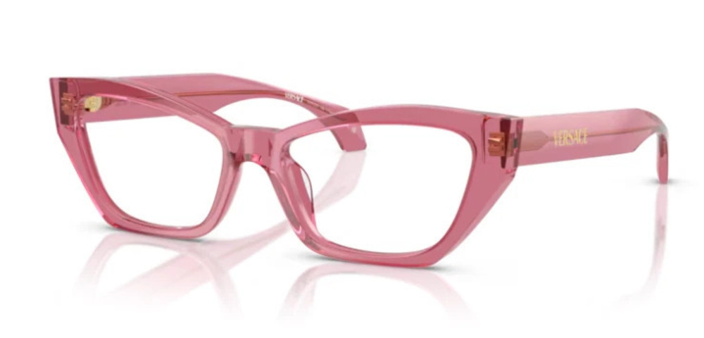 NWT Versace 0VE3373U-5516-54 Pink Geometric 54mm Glasses